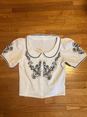 böhme Jamie Embroidered Top Large